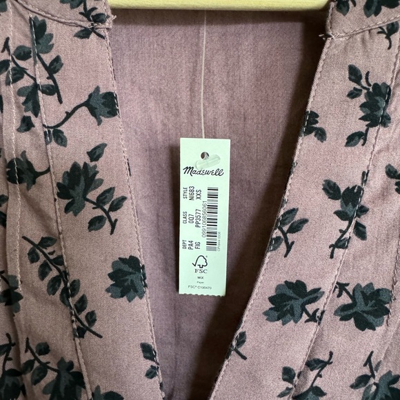 NWT Madewell Tillie Puff Sleeve Dress XXS - Picture 2 of 4